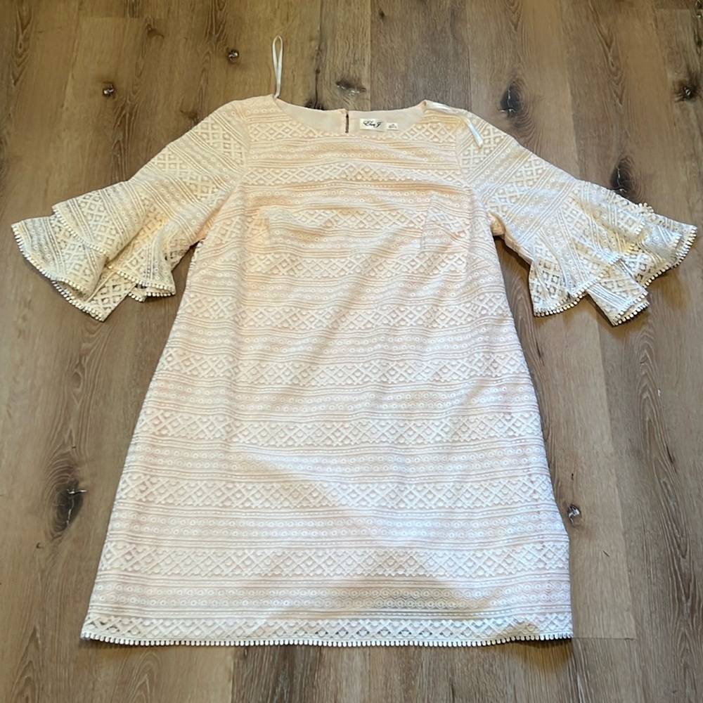 Eliza J Cream Lace Dress